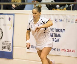 Kate Wright in her Victorian Netball League days. Image: Vic Netball