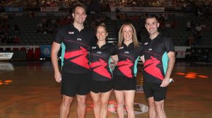 Victorian umpires after being named in the 2022 SSN umpires squad. Image: Netball Australia
