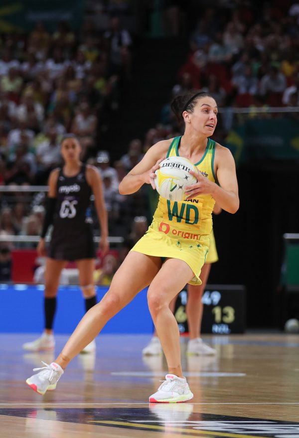 Ash Brazill transitions the ball during the 2019 Constellation Cup. Image: May Bailey