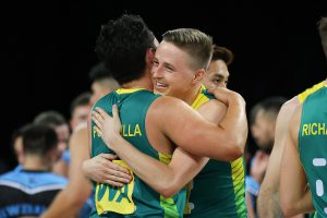 NS SCOREBOARD Australian Men v New Zealand Men Test 1 Netball Scoop