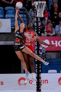 Suncorp Super Netball Rnd 7 - match between Giants Netball and NSW Swifts at Ken Rosewall Arena, on April 29, 2023, in Sydney, Australia. (Image by: May Bailey)